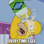 Homer with bleach | THIS IS ME; EVERYTIME I SEE YOUR BULLSHIT | image tagged in homer with bleach,homer simpson,bleach | made w/ Imgflip meme maker