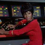 Uhura at desk