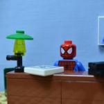 Lego Spiderman Desk meme