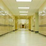 High school hallway 