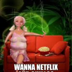 Barbie | PARENTS NOT HOME; WANNA NETFLIX AND CHILL?? | image tagged in barbie | made w/ Imgflip meme maker