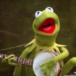 Kermit with a banjo