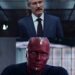 Ross and vision | WE NEED TO FIRE YOU. SO, WHAT ARE ARE YOU GOING TO DO? FIGHT ME? YOU CANT HURT ME. | image tagged in ross and vision | made w/ Imgflip meme maker
