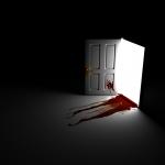 bloody horror open door