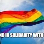 Rainbow flag | I STAND IN SOLIDARITY WITH YOU | image tagged in rainbow flag | made w/ Imgflip meme maker
