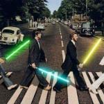 Beatles with Light sabers meme