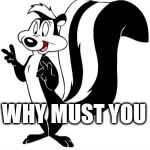 I Identify as Feline | I'M IN LOVE WITH A CAT; WHY MUST YOU; MAKE SUCH A BIG STINK ABOUT IT? | image tagged in bad pun le pew,funny,bad pun,memes | made w/ Imgflip meme maker