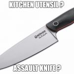 Blunt Knife | KITCHEN UTENSIL ? ASSAULT KNIFE ? | image tagged in blunt knife | made w/ Imgflip meme maker