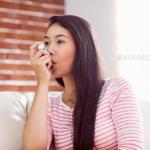 Asian woman asthma