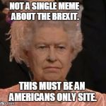 queen | NOT A SINGLE MEME ABOUT THE BREXIT. THIS MUST BE AN AMERICANS ONLY SITE. | image tagged in queen | made w/ Imgflip meme maker