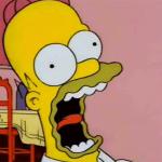 scared homer simpson