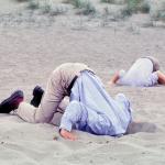 Hillary supporters burying their head in the sand meme