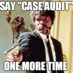 Say 50 Shades One More Time | SAY "CASE AUDIT"; ONE MORE TIME | image tagged in say 50 shades one more time | made w/ Imgflip meme maker