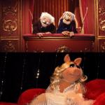 Statler and Waldorf versus Miss Piggy meme