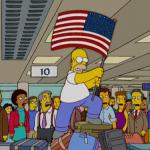 Homer Simpson USA Flag