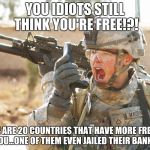 US Army Soldier yelling radio iraq war Meme Generator - Imgflip