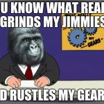 You Know What Really Rustles My Gears? | YOU KNOW WHAT REALLY GRINDS MY JIMMIES; AND RUSTLES MY GEARS? | image tagged in memes,rustle my jimmies | made w/ Imgflip meme maker