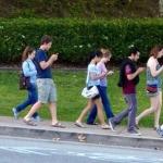 Kids cell phone zombie walk