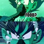 Goku recuperado | MOM: THE FOOD IS DONE; FOOD? FOOD!!! | image tagged in goku recuperado | made w/ Imgflip meme maker
