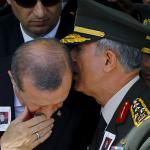 Erdogan choked by military