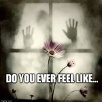 On the outside looking in. | DO YOU EVER FEEL LIKE... | image tagged in on the outside looking in | made w/ Imgflip meme maker