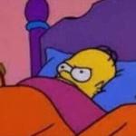 angry homer simpson in bed meme