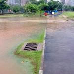 Storm water drain above water