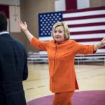 Hillary Clinton Orange Pantsuit