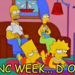 Simpsons Watching DNC | DNC WEEK... D'OH! | image tagged in simpsons watching dnc | made w/ Imgflip meme maker