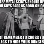 Transformers.  More Than Meets The Eye | THESE METAL SKIRTS SHOULD HELP YOU GUYS PASS AS ROBO-CHICKS; JUST REMEMBER TO CROSS YOUR LEGS TO HIDE YOUR DONGLES | image tagged in transformers,transgender | made w/ Imgflip meme maker