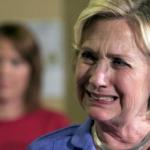 hillary clinton crying upset unhappy lock her up rnc