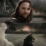 Aragorn Black Gate for Frodo