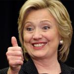 Hillary Clinton thumbs up