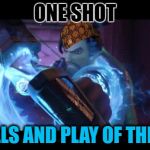 Hanzo Ult | ONE SHOT; SIX KILLS AND PLAY OF THE GAME | image tagged in hanzo ult,scumbag | made w/ Imgflip meme maker