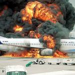fire on plane