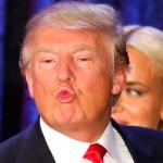 Donald Trump kiss face