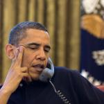 Obama on the phone