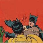 Batman slaps Robin