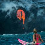 Surfing the volcano