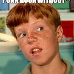 That kid from flipper | IT WOULDN'T BE PUNK ROCK WITHOUT~~; "FLIPPER" | image tagged in that kid from flipper | made w/ Imgflip meme maker