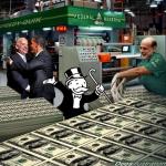 Federal reserve bankers printing fiat money meme