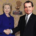 Hillary Shaking Nixon's Hand
