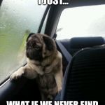 Introspective Pug | I DUNNO MAN, I JUST... WHAT IF WE NEVER FIND OUT WHO'S A GOOD BOY? | image tagged in introspective pug | made w/ Imgflip meme maker