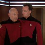 Q Hugging Picard meme