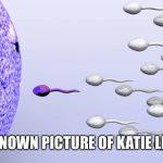 Phelps sperm | FIRST KNOWN PICTURE OF KATIE LEDECKY | image tagged in phelps sperm | made w/ Imgflip meme maker