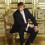 Trump on golden throne