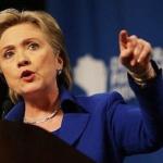 Hilary Clinton pointing 