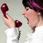 Woman Yelling on Phone