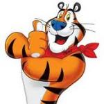 Frosted flakes tiger