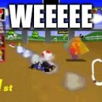 Mario Cart First Place | WEEEEE | image tagged in mario cart first place | made w/ Imgflip meme maker